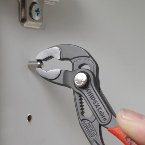 Knipex Cobra High-Tech Water Pump Pliers Plastic Coated Grey Atramentized 125mm 87 01 125